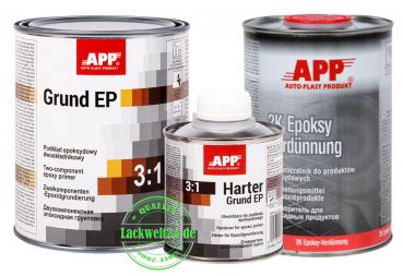 APP 2K-EP-Grundierung, grau, 1kg + EP-Härter 0,2kg + 1 Liter EP-Verdünnung