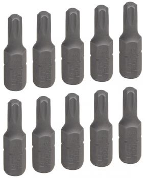 Bit - T-Profil (Torx) T25, (Aussensechskant 6,3mm), 10er Pack