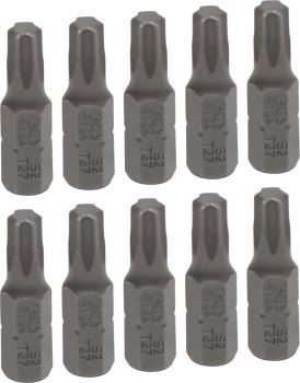 Bit - T-Profil (Torx) T27, (Aussensechskant 6,3mm), 10er Pack