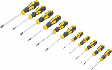 Schraubendreher-Satz, 11-tlg., Torx / T-Profil, T6 - T40