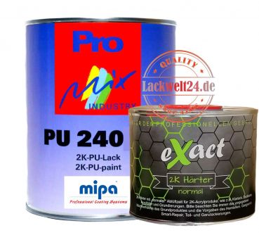 MIPA/eXact 2K-Acryl-Lack Set, Nissan (nach Farbauswahl), 1kg Lack + 0,5 Liter Härter, (4 Glanzstufen wählbar)