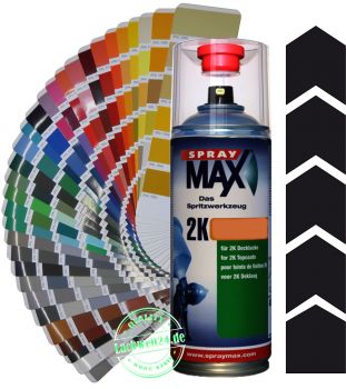 2K-Acryl-Lackspray RAL 9017 Verkehrsschwarz, 4 Glanzstufen wählbar, 400ml Sprühdose