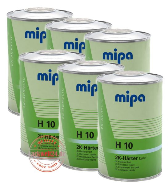 6 Dosen MIPA 2K-Härter "H10", KURZ, je 1 Liter